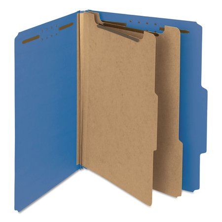 SMEAD 2" File Folder, 2 Divider, Letter, Dark Blue, PK10 14062